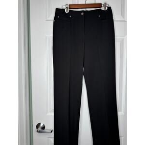 Croft & Barrow Straight Leg Black Pant Size 8